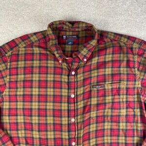Polo Jeans Co Ralph Lauren 4XT Plaid Flannel Button Down Shirt‎ Red